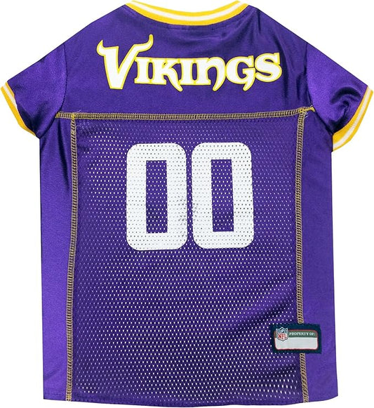 NFL Minnesota Vikings Dog Jersey, Size: Large. Best Football Jersey Costume for Dogs & Cats. Licensed Jersey Shirt
