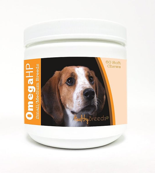 Healthy Breeds American English Coonhound Omega HP Fatty Acid Skin and Coat Support Soft Chews 60 Count