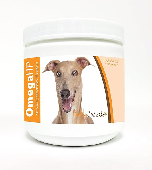 Healthy Breeds Italian Greyhound Omega HP Fatty Acid Skin and Coat Support Soft Chews 60 Count