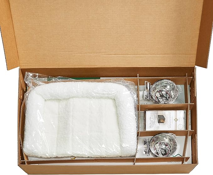 MidWest Homes for Pets iCrate Dog Crate Starter Kit | 36-Inch Crate Kit Ideal for Medium/Large Dogs (weighing 41 - 70 Pounds) || Includes Crate, Pet Bed, 2 Bowls & Crate Cover For Dogs