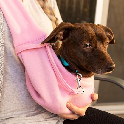 iPrimio Reversible Soft Pouch Dog & Cat Sling Carrier Bag - Hands Free Pet Carrier in Pink - Ideal for Cat Papoose Carrier Front, Puppy Sling, Pet Sling Carrier for Cats, and Cat Front Carrier