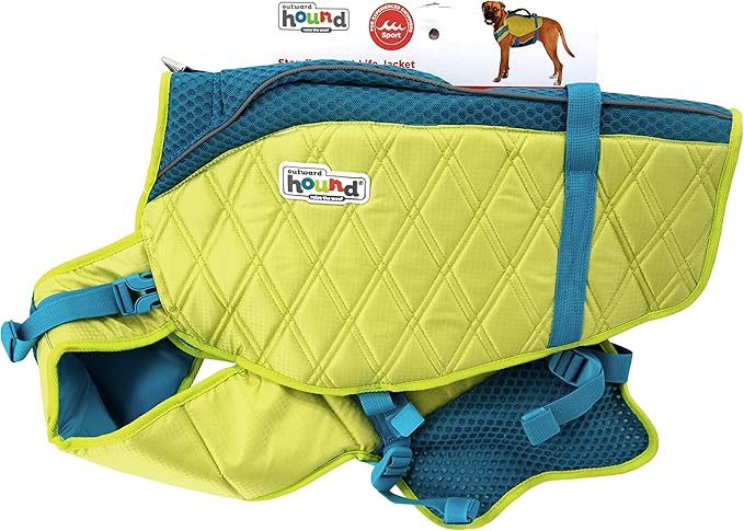 Outward Hound Standley Sport Green Performance Dog Life Jacket, XL