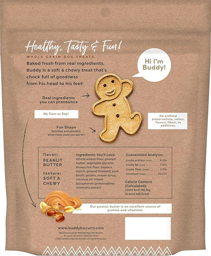 Buddy Biscuits 8 oz Bag of Softies Soft & Chewy Dog Treats, Made with Peanut Butter