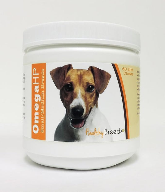 Healthy Breeds Jack Russell Terrier Omega HP Fatty Acid Skin and Coat Support Soft Chews 60 Count