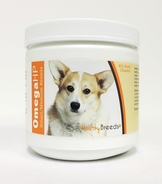 Healthy Breeds Cardigan Welsh Corgi Omega HP Fatty Acid Skin and Coat Support Soft Chews 60 Count