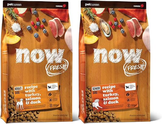 Now Fresh Grain Free Dog Food, 12 lb Adult & 22 lb Senior Recipe Dry Dog Food