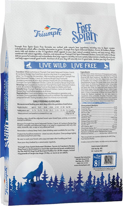 Triumph Free Spirit Deboned Chicken, Sweet Potato, & Berry Recipe Dry Dog Food, 26 LB