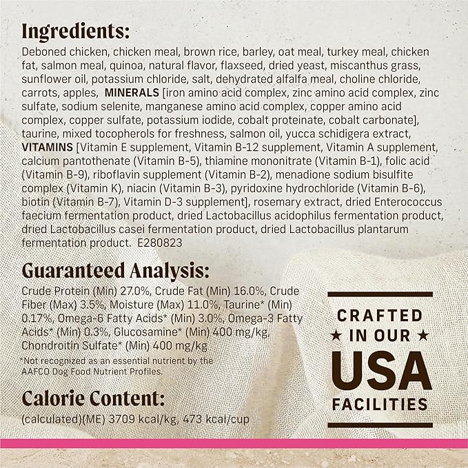 Merrick Healthy Grains Premium Dry Dog Food For Small Dogs, Wholesome And Natural Kibble, Small Breed Recipe - 4.0 lb. Bag