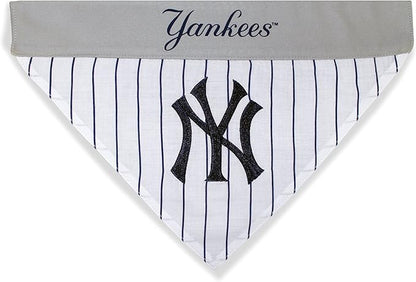 Pets First MLB New York Yankees Reversible Bandana Size XX-Large for Dogs & Cats. 2 Sided Sports Bandana,Premium Embroidery Team Logo, All MLB Teams Available