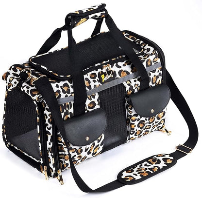 Pet Carrier Cat Carrier for Small Dogs, Dog Carrier, Cat Kennel, Dog Cat Pet Travel Carrier, Soft- Sided Pet Travel Carrier for Cats Dogs, Portable Foldable Pet Bag (Large)