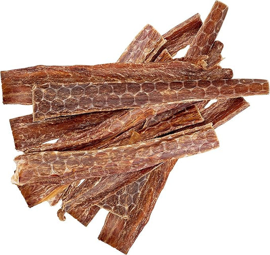 Beef Esophagus Dog Treats (Grass Fed with No Added Hormone & Antibiotic All Natural Jerky Dog Treats - Dog Chews Rich in Glucosamine & Chondroitin for Joint Health (12 Inch Chews- 12 Count)