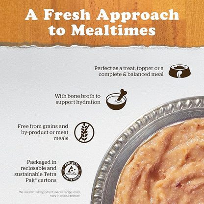 Now Fresh Grain Free Wet Cat Food, 6.4 oz - Wild Salmon Pâté with Bone Broth for Cats - Real Fish for Protein