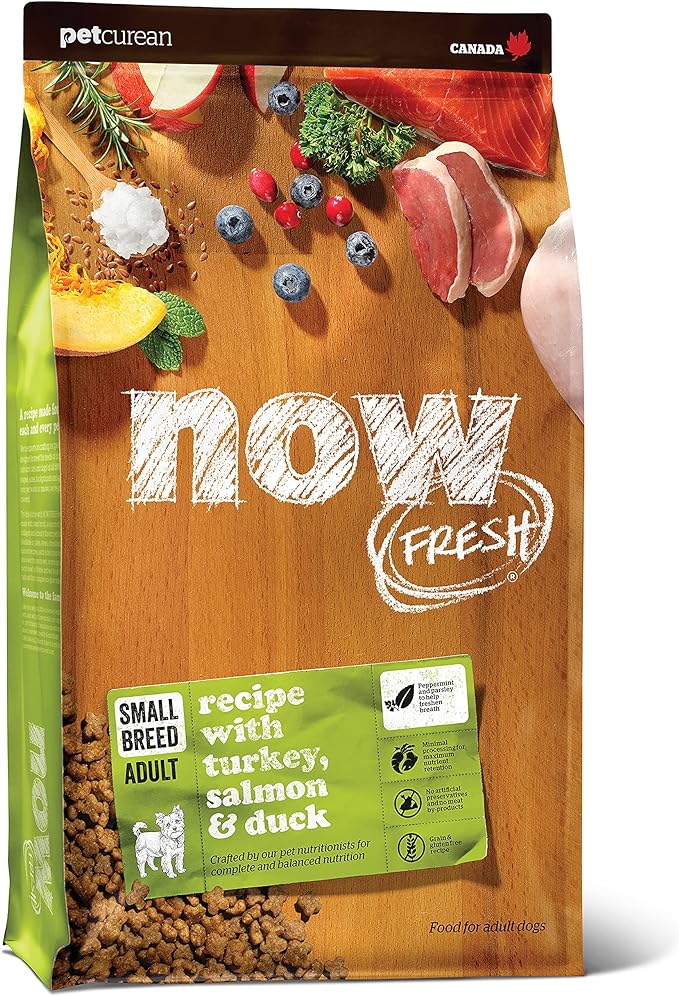 Now Fresh Grain Free Small Breed Dog Food, 22 lb - Dry Dog Food Adult Recipe - Healthy Diet with Probiotics & Real Meat & Fish for Protein