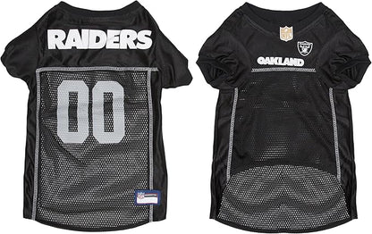 NFL Raiders Dog Jersey, Size: X-Large. Best Football Jersey Costume for Dogs & Cats. Licensed Jersey Shirt