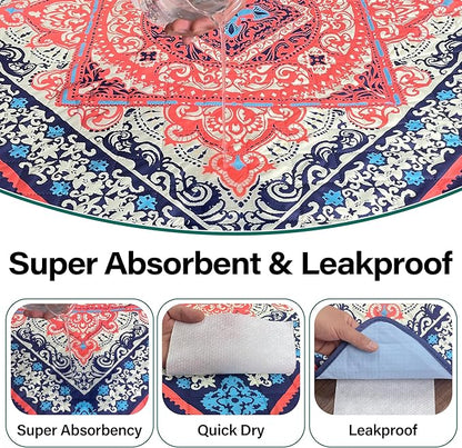 Washable Pee Pads for Dogs- 2 Packs Super Absorbent Reusable Puppy Pads 100% Waterproof Dog Pee Pads Washable Puppy Pads Non-Slip Whelping Pads Leakproof Urine Dog Training Pads 48''x48''