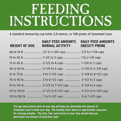 Annamaet Grain-Free Lean Reduced Fat Formula Dry Dog Food, (Chicken & Duck), 12-lb Bag