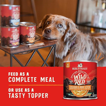 Stella & Chewy's Wild Red Wet Dog Food Variety Pack Stews High Protein Recipes, 10 Ounce (Pack of 3)