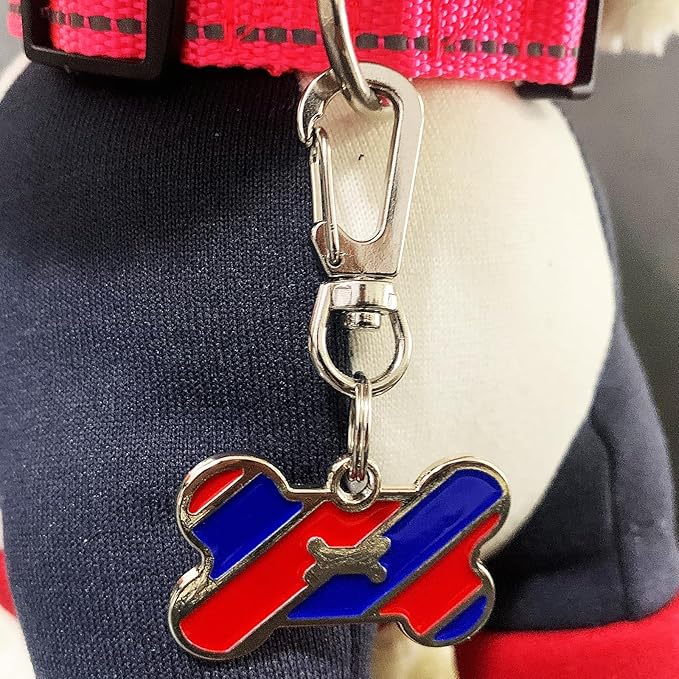 6 Pcs 1.6 inch Dog Tag Clips for Collar, Replaceable Dog ID Name Tag Ring Clip Dog Tag Attachment Clip Pet tag Quick Clip Clips Rings for Pet Collar and 9 Pcs Key Ring Clips Accessories