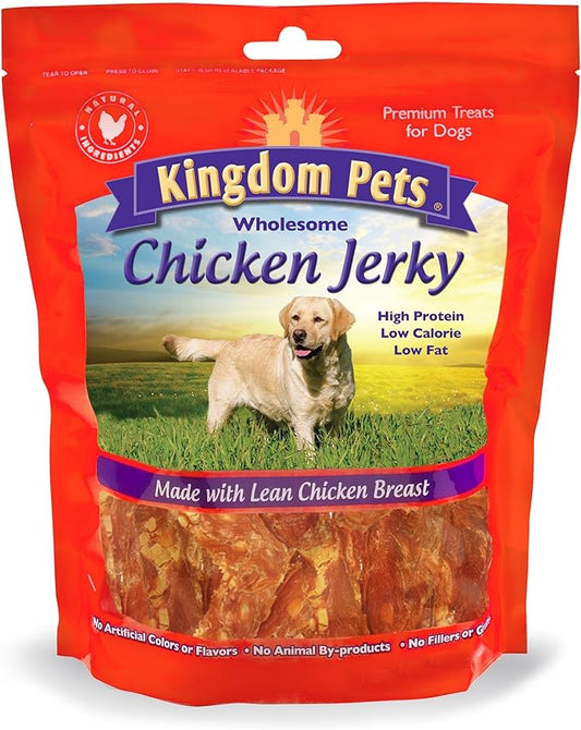 Kingdom Pets Filler Free Chicken Breast Jerky, Premium Treats for Dogs, 48-ounce bag