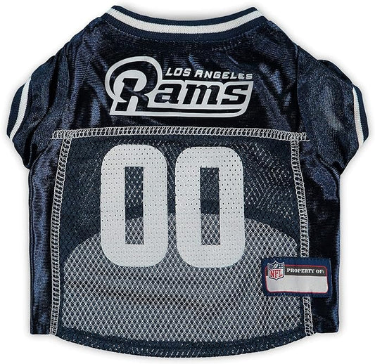 NFL Los Angeles Rams Dog Jersey, Size: Large. Best Football Jersey Costume for Dogs & Cats. Licensed Jersey Shirt