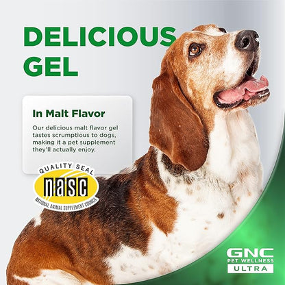 GNC Pets Ultra Multivitamin Gel/Paste, All Dogs, Malt Flavor, 5-oz Tube | Pet Multivitamin Gel for Dogs in Malt Flavor | Daily Supplement for Dogs | Made in The USA FF14375