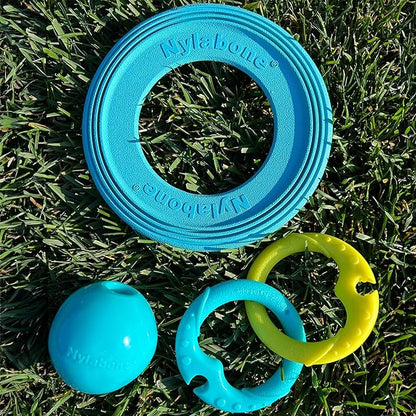 Nylabone Power Play Puppy Super Flyer Gripz Disc for Dogs - Interactive Puppy Enrichment Toys - Puppy Must Haves (1 Count)