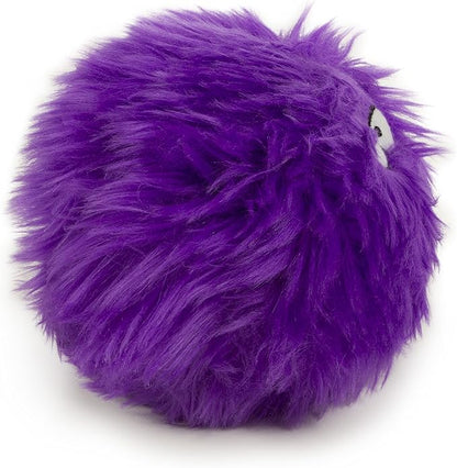 goDog Furballz Squeaky Plush Ball Dog Toy, Chew Guard Technology - Purple, Small