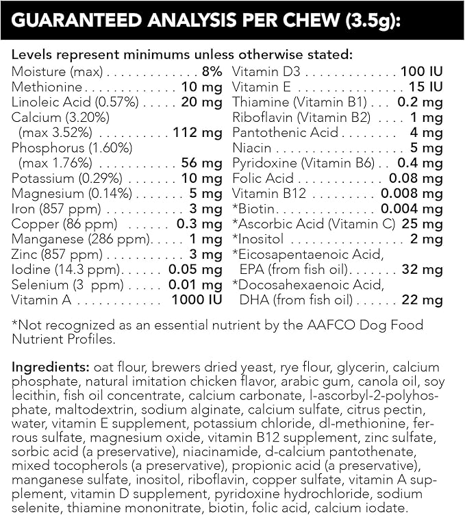 VETRISCIENCE Canine Plus MultiVitamin for Dogs - Vet Recommended Vitamin Supplement - Supports Mood, Skin, Coat, Liver Function,All Dogs,30 Chews