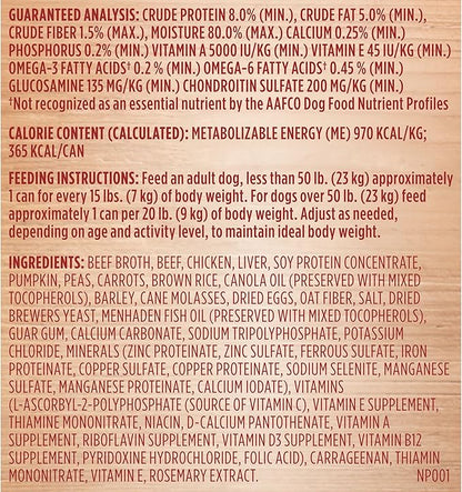 Nutrish Rachael Ray Chunks in Gravy Wet Dog Food, Real Beef & Veggies Recipe, 13 Ounce (Pack of 12)