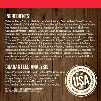 Merrick Dry Dog Food, Real Bison, Beef and Sweet Potato Grain Free Dog Food Recipe - 10 lb. Bag