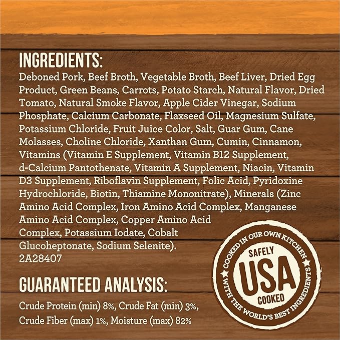 Merrick Slow-Cooked BBQ Premium Real Meat Grain Free Canned Adult Dog Food, St. Louis Style With Shredded Pork - (Pack of 12) 12.7 oz. Cans