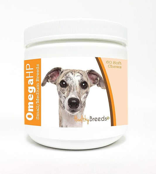 Healthy Breeds Whippet Omega HP Fatty Acid Skin and Coat Support Soft Chews 60 Count