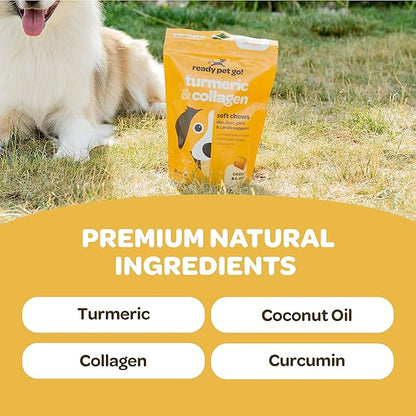 Hip and Joint Supplement for Dogs Turmeric and Collagen Hip and Joint Chews for Dogs Mobility & Comfort | Dog Hip and Joint Supplement Large Breed Small Breed and Senior Dogs | 90 Chews