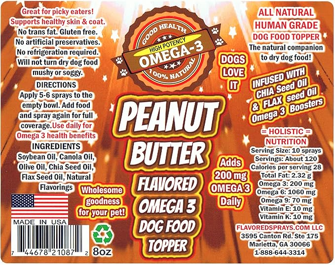 Green Seal Products Peanut Butter Spray for Dry Dog Food