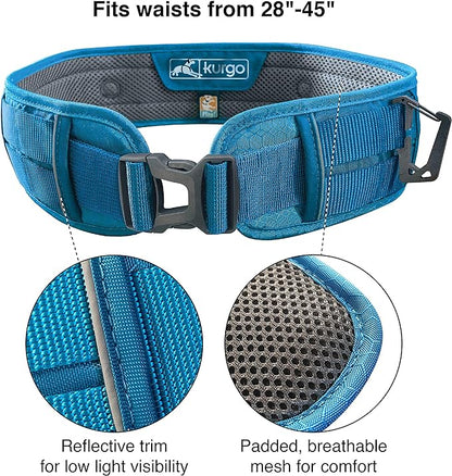Kurgo RSG Utility Belt, Adjustable Dog Running Belt, Hands Free Running Belt for Running, Walking, Hiking