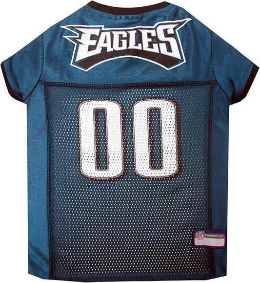 Pets First NFL Philadelphia Eagles Dog Jersey, Medium, Poly-mesh and Satin, Officially Licensed
