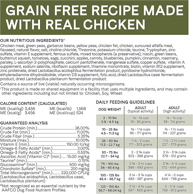 CANIDAE, Under The Sun, Grain Free Recipe Made with Real Chicken Dog Dry 40 lbs.