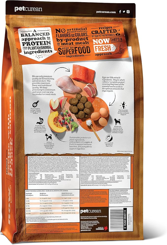 Now Fresh Grain Free Dog Food, 3.5 lb - Dry Dog Food Senior Recipe for Dogs - Real Meat and Fish for Protein - Healthy Diet for Small, Medium and Large Breed