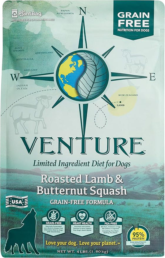Venture Roasted Lamb & Butternut Squash Limited Ingredient Dry Dog Food, 4 lbs. (1710565E)