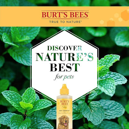 Burt's Bees for Pets Naturally Derived Ear Cleaner with Peppermint and Witch Hazel - Effective & Gentle Dog Ear Cleaning Solution for All Dogs And Puppies - Made in USA, 4 Oz - 2 Pack