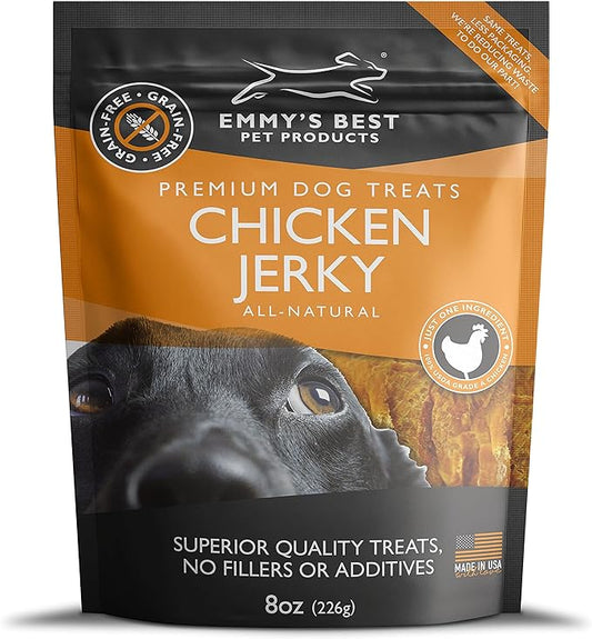 Emmy's Best EBPP Chicken Jerky Dog Treats Made in USA - 100% Natural Dog Jerky Treats Made with Real Chicken - Grilled Chicken Strips for Medium Dogs, Large Dogs and Small Dogs