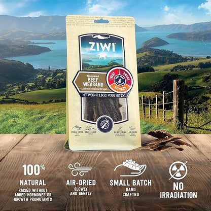 ZIWI Dog Chews Treats – All Natural, Air-Dried, Single Protein, Grain-free, High-Value Treat, Snack, Reward (Beef Weasand) 2.5 Ounce (Pack of 1)