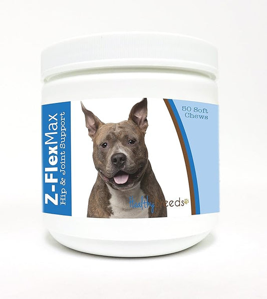 Healthy Breeds American Staffordshire Terrier Z-Flex Max Hip and Joint Soft Chews 50 Count