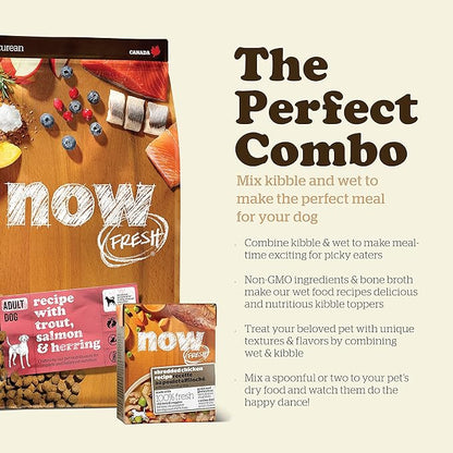 Now Fresh Grain Free Dog Food, 22 lb - Dry Dog Food Fish Recipe for Adult Dogs - Real De-Boned Fish for Protein - Healthy Diet for Small, Medium and Large Breed