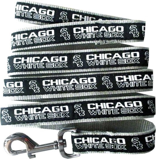 MLB PET Leash, Small, Chicago White Sox Dog Leash, Baseball Team Leash for Dogs & Cats. A Shiny & Colorful Dog & Cat Leash with Emboridered Team Name/Logo Licensed by the MLB