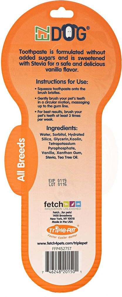 EZDOG Toothpaste for Dogs | Dental Care for Dogs for Fresh Breath | Dogs Love the Taste of this Natural Dog Toothpaste | Delicious Vanilla Mint Dog Toothpaste