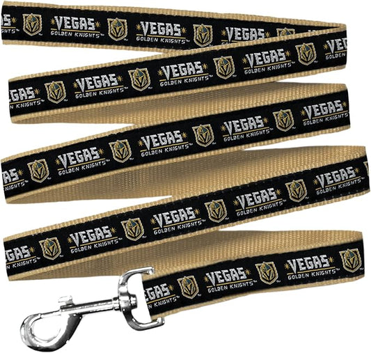 Pets First NHL LAS Vegas Golden Knights Leash for Dogs & Cats, Medium. - Walk Cute & Stylish! The Ultimate Hockey Fan Leash!, Medium (4 Ft Long x 0.62 in Width)