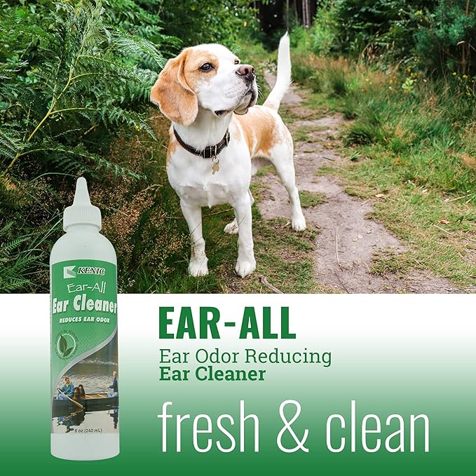 Ear Cleaner for Dogs, Cats, Pets - Wax, Odor, & Debris Remover, Keeps Ears Clean,Fresh & Healthy, Gentle Cleanser to Help Reduce Infection & Itching - Cruelty Free, Made in USA
