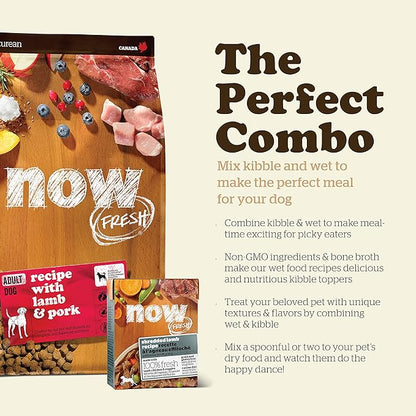 Now Fresh Grain Free Dog Food, 3.5 lb - Red Meat Dry Dog Food Recipe for Adult Dogs with Real Meat for Protein - for Small, Medium and Large Breeds