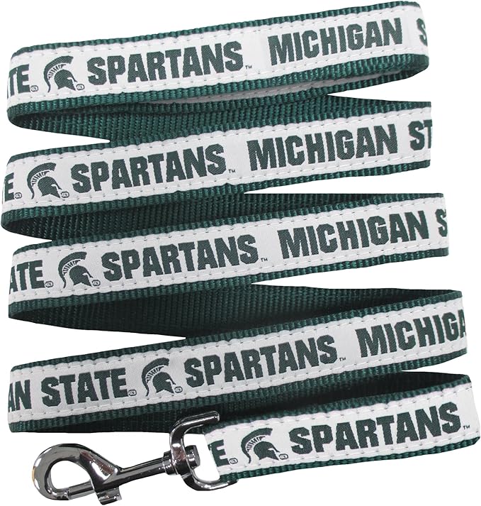 Pets First Collegiate Pet Accessories, Dog Leash, Michigan State Spartans, Large